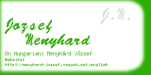 jozsef menyhard business card